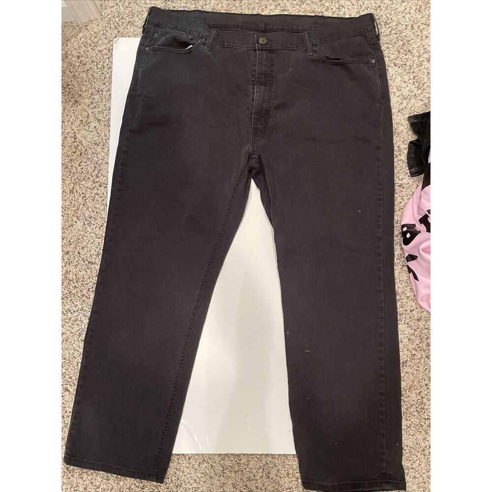 Levis 501XX Size 42x30 Black Denim Jeans 100% Cotton Button-Fly WPL423